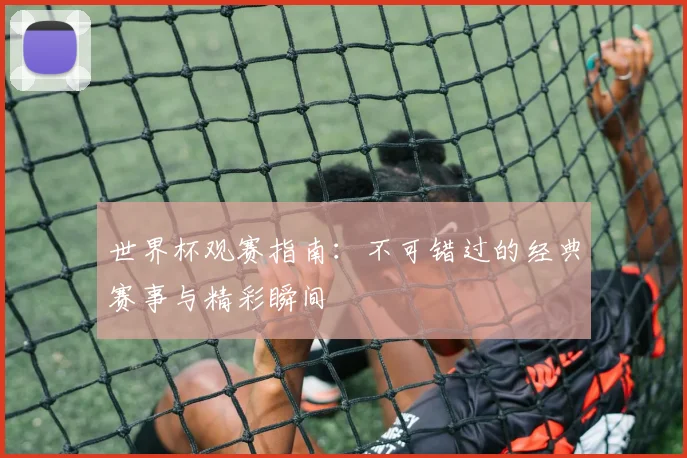 世界杯观赛指南:不可错过的经典赛事与精彩瞬间